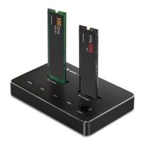 Qoltec M.2 SSD docking station, NVMe, SATA, USB