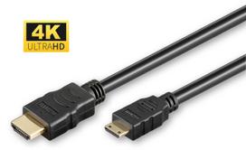 MicroConnect High Speed HDMI 2.0 A to HDMI Mini C cable, with ethernet 1m