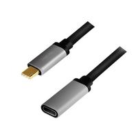 Logilink USB-C male to female cable, 4K/60Hz, aluminum, 0.5m