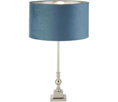 Searchlight EU81214TE - Stalinis šviestuvas WHITBY 1xE27/10W/230V mėlyna/chromas