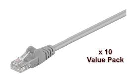 MicroConnect U/UTP CAT5e 0.5m Grey 10 Pack 1 pcs. = 10 pcs. in one bag