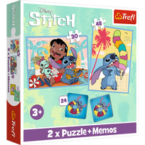 STITCH TREFL  30+ 48+ 24 memo kortelės dėlionė-žaidimas