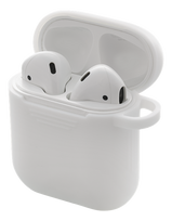 Dėklas DELTACO AirPods, silikoninis, baltas / MCASE-AIRPS002