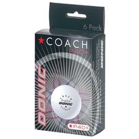 Stalo teniso kamuoliukai DONIC P40+ Coach 1 žv.  6vnt White