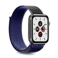 Reguliuojama sportinė apyrankė PURO skirta Apple Watch 44mm, nailoninė, mėlyna / AW44SPORTSPBLUE