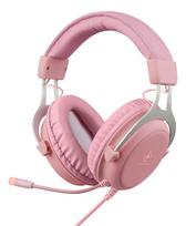 Ausinės DELTACO GAMING GAM-030-P, laidinės, LED, rožinės