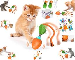 Interaktyvus išmanusis žaislas katėms kamuolys Haplix Smart Cat Ball Carrot, oranžinis
