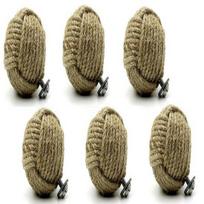 Džiuto virvė rankų darbo Rankenėlės Stalčių traukikliai Spintoms, Spintoms Virtuvės Spintelės Jūrinė rankenėlė Aparatūra Vintage Decor, 50 mm Rinkinys po 10