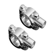 Motociklo dviračio 10 mm 7/8 colių vairo veidrodžio spaustuko tvirtinimo kronšteinas chromas