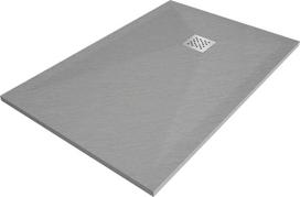 Stačiakampis dušo padėklas Mexen Stone+ su sifonu, Grey, 140x70,80,90,100 cm