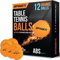 Stalo teniso kamuoliukai Spinsti, 12 vnt, balti/orandžiniai
