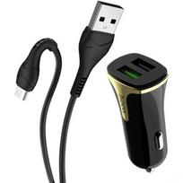 Hoco Z31 Car Charger + Micro USB Cable, 2xUSB QC3.0, 18W
