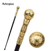 Auksinė prabangi vaikščiojimo lazda su apvalia rankena, skirta vakarėliui, dekoratyvinė lazdelė Elegantiška vaikščiojimo lazda su „Crosier Knob“ 93 cm