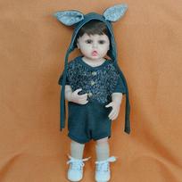55 cm Reborn Baby Doll Silikoninis Real Touch Reborn Boy Doll Stovas lėlė Gyvenimą atitinkantys mažylio žaislai vaikams Dovana