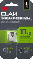 3M CLAW HOOK FOR DRYWALL, HOLD 11 KG, 2 HOOKS