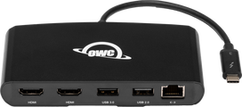 OWC DOCK THUNDERBOLT 3 MINI-DOCK - 5 PORT, 2 X HDMI, FEAT. 2 X HDMI 4K60, USB 3, USB 2, 1GB NETWORK