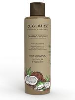 ECOLATIER Maitinamasis ir atstatomasis plaukų šampūnas su kokosų aliejumi, 250 ml