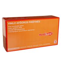 MEDIQUEST, vinilinės nesterilios pirštinės be pudros, S dydis, 100 vnt.