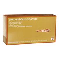 MEDIQUEST, vinilinės nesterilios pirštinės be pudros, M dydis, 100 vnt.