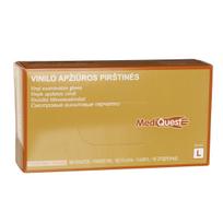 MEDIQUEST, vinilinės nesterilios pirštinės be pudros, L dydis, 100 vnt.