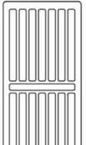 Hudevad As Viršutinės radiatoriaus grotelės 1300 mm - C4 ir C6 radiatoriams, 22 tipo, baltos RAL 9016