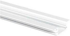 Solar Plus Aliuminio profilis Art Thin 2 m, baltai lakuotas žemas (8 mm) U formos profilis vidaus ir lauko apšvietimui. Priedų dangtelis Art.