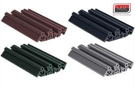 Tvoros juostos klipsai BAUSWERN PREMIUM 190 mm (10vnt) - RAL 7016 (Pilka)