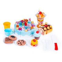 Plastikinis 75 Dalių Gimtadienio skanėstų rinkinys EcoToys