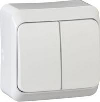 2 klavišų jungiklis baltas Prima WDE001050 | 5904093552802