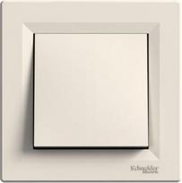 Switch, one gang, two way, with frame, cream, Asfora EPH0400323 | 3606480525117