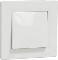 Switch, 1-gang, one-way, with frame, white, IP44, Asfora EPH0100221 | 3606480524868