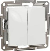 Switch, double, two-way, without frame, white, 10AX, Asfora EPH0670121 | 3606480986789