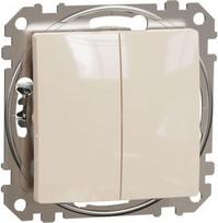 2 gang switch 10AX beige Sedna Design SDD112105 | 3606481478702
