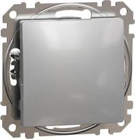 1-way Push-Button 10A, aluminium Sedna Design SDD113111 | 3606481479372