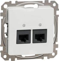 2xRJ45 data outlet CAT5E UTP white Sedna Design SDD111452 | 3606481465931