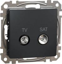 Intermediate TV / SAT socket 7dB , anthracite Sedna Design SDD114474S | 3606481467379