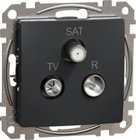 End-of-line TV / R / SAT socket 4dB , anthracite Sedna Design SDD114481 | 3606481467416