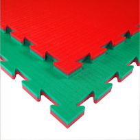 Grindų Danga Tatami K20L Raudona Žalia 100x100x2cm Tankis 80 kg/m³