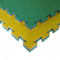 Grindų Danga Tatami LC25X Geltona Žalia 100x100x2,5cm Tankis 120 kg/m³