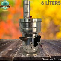 Samovar arbatos šildytuvas plieninis arbatos indas turkish samovar camping samovaras ant medžio