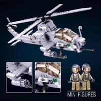 482PCS Oro pajėgų Aviacija AH-1Z VIPER Lėktuvas Lėktuvas Sraigtasparnis Sraigtasparnis Statybiniai blokai Karo Ginklas Plytos Brinquedos Boys Žaislai