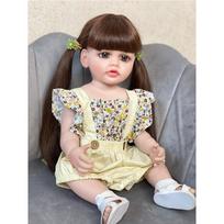 Viso kūno minkšto silikono vinilo Reborn lėlės 55 cm ilgi plaukai Bebe Reborn silikonas Real vaikams Gimtadienio dovanos