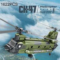 1622PCS CH-47 Chinook transporto lėktuvas statybiniai blokai kariniai ginkluoti sraigtasparniai naikintuvai modeliai plytos vaikams žaislai kalėdinės dovanos