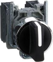Black complete selector switch Ø22 3-position stay put 2NO. range of product: Harmony XB4 - device short name: XB4 - fixing collar material: zamak - mounting diameter: 22 mm - shape of signaling unit head: round - contacts operation: slow-break - con XB4BD33 | 3389110887099