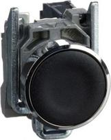 Black flush complete pushbutton Ø22 spring return 1NO unmarked. range of product: Harmony XB4 - device short name: XB4 - fixing collar material: zamak - mounting diameter: 22 mm - contacts operation: slow-break - connections - terminals: screw clamp XB4BA21 | 3389110886948