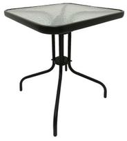Lauko stalas Bergama, 60x60x70 cm, juodas