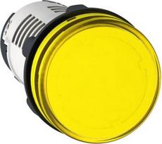 Round pilot light Ø 22, yellow, integral LED, 230 V, screw clamp terminals. range of product: Harmony XB7 - product or component type: monolithic pilot light - device short name: XB7 - mounting diameter: 22 mm. XB7EV05MP | 3389110839777