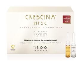 CRESCINA TRANSDERMIC 100% ampulių kompleksas plaukų slinkimo stabdymui ir plaukų atauginimui MOTERIMS, 1300 stiprumo, 40 vnt. (20+20)