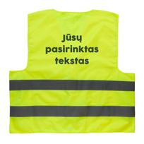 Šviesą atspindinti liemenė su Jūsų pasirinktu užrašu