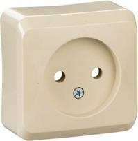 Single socket outlet without earth 16A beige PRIMA WDE001100 | 5904093552529